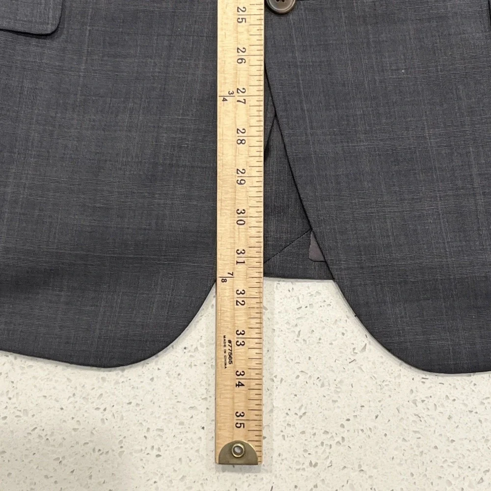 Brooks Brothers 346 Mens Fitzgerald Fit Blazer Jacket Sz 46R Gray Sport Coat